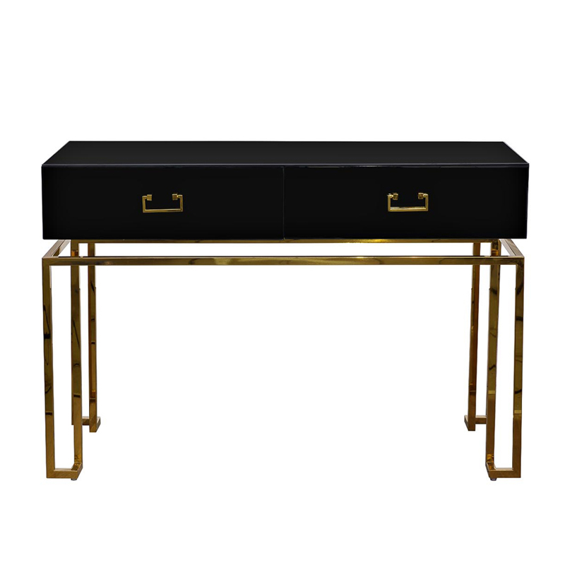 Консоль Magnum Console Black Черный Глянцевое золото Консоль Magnum Console Black Черный Глянцевое золото в Рязани | Loft Concept