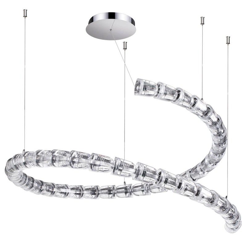 Люстра Safora Chrome Хром Прозрачный Люстра Safora Chrome Хром Прозрачный в Рязани | Loft Concept