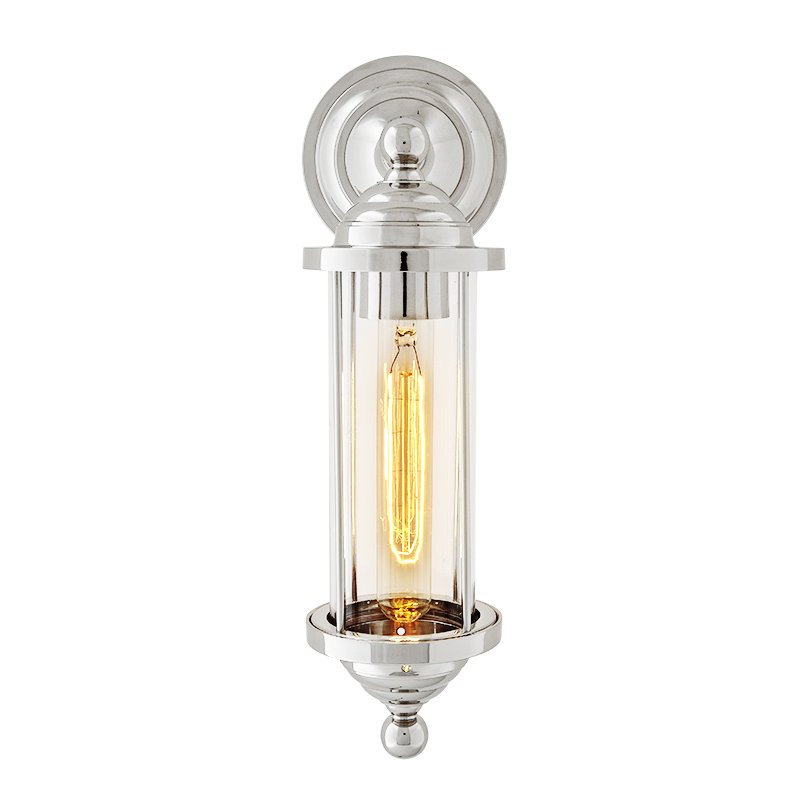 Бра Eichholtz Wall Lamp Clayton Nickel Никель Прозрачное Стекло Бра Eichholtz Wall Lamp Clayton Nickel Никель Прозрачное Стекло в Рязани | Loft Concept