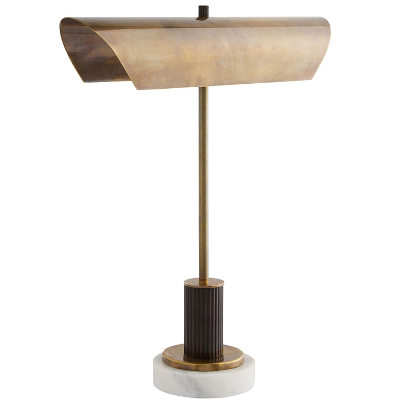 Дизайнерская настольная лампа LANSING LAMP Черный Золотой Белый Дизайнерская настольная лампа LANSING LAMP Черный Золотой Белый в Рязани | Loft Concept