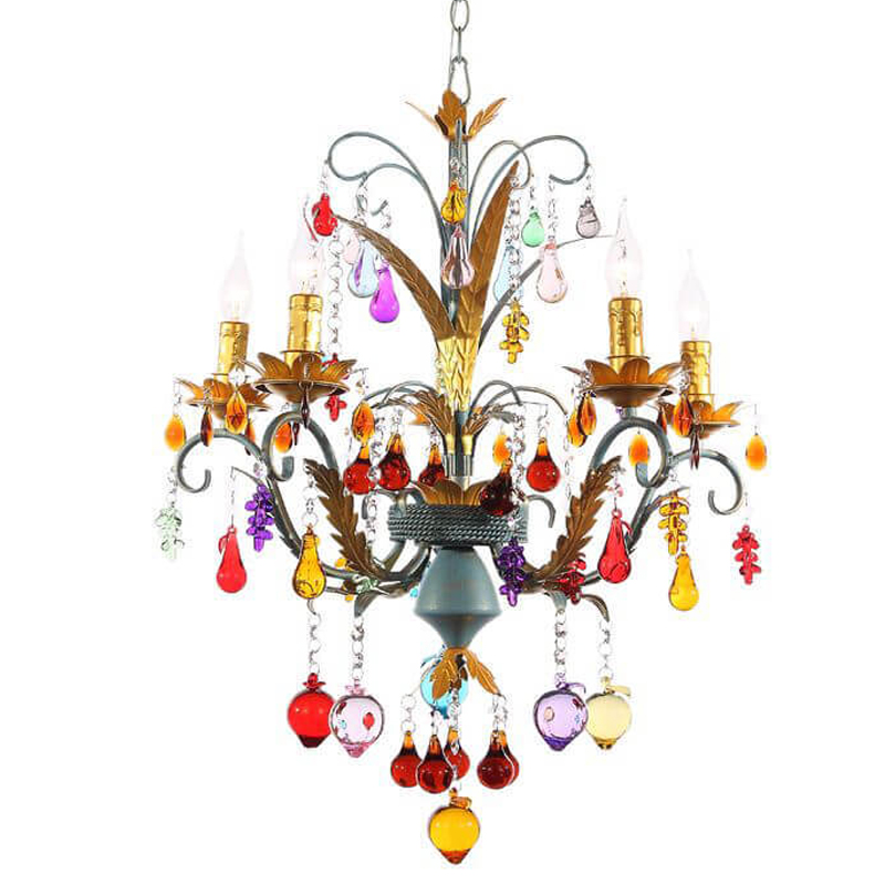 Люстра Colored Glass Pendant Chandelier 55 Мульти Люстра Colored Glass Pendant Chandelier 55 Мульти в Рязани | Loft Concept
