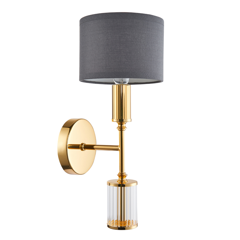 Бра Laurent Sconce grey Глянцевое золото Серый Прозрачный Бра Laurent Sconce grey Глянцевое золото Серый Прозрачный в Рязани | Loft Concept
