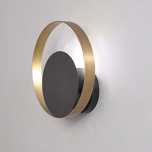 Бра VeniceM CIRCLE WALL LAMP Латунь Черный Бра VeniceM CIRCLE WALL LAMP Латунь Черный в Рязани | Loft Concept
