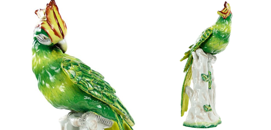 Статуэтка Porcelain Green Parrot Статуэтка Porcelain Green Parrot - Loft-Concept в Рязани