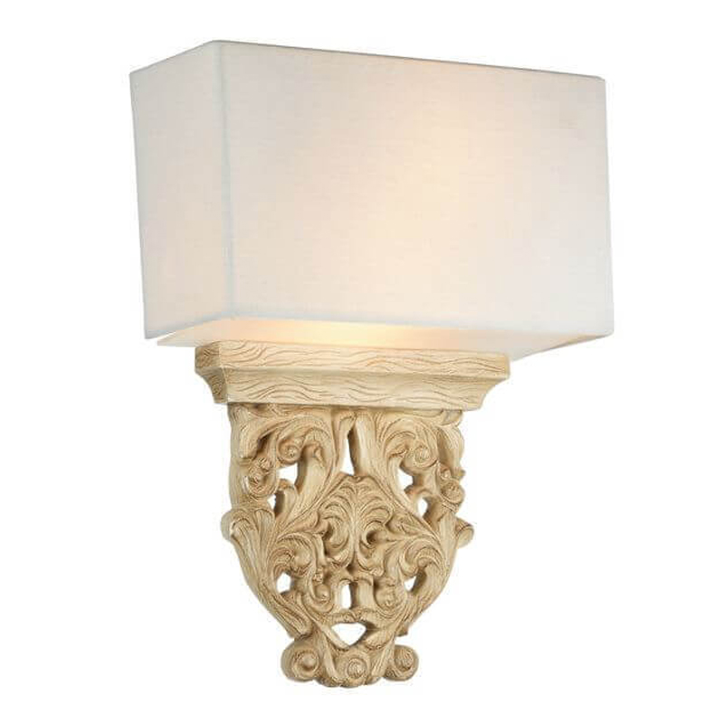Бра Agueta Light Sconce Белый Бежевый Бра Agueta Light Sconce Белый Бежевый в Рязани | Loft Concept