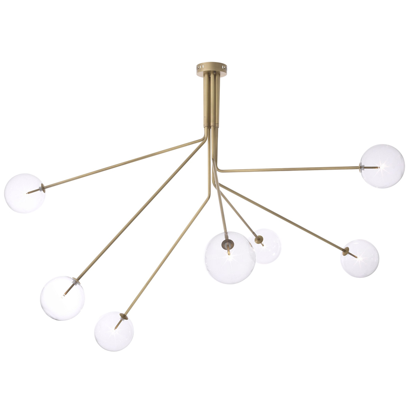 Люстра Eichholtz Chandelier Topaz Brass Латунь Прозрачный Люстра Eichholtz Chandelier Topaz Brass Латунь Прозрачный в Рязани | Loft Concept