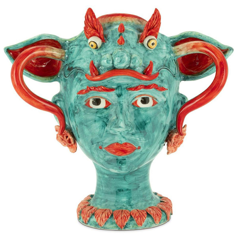 Ваза Vase Selva Dragon Бирюзовый Красный Ваза Vase Selva Dragon Бирюзовый Красный в Рязани | Loft Concept