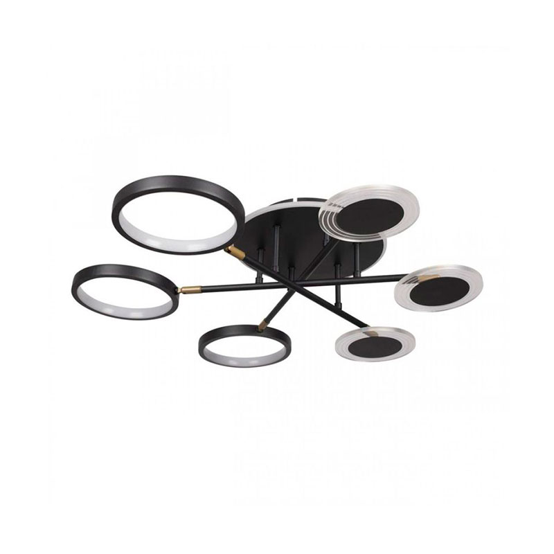 Люстра светодиодная BENDIK LIGHTING Black 6 плафонов Черный Прозрачный Люстра светодиодная BENDIK LIGHTING Black 6 плафонов Черный Прозрачный в Рязани | Loft Concept