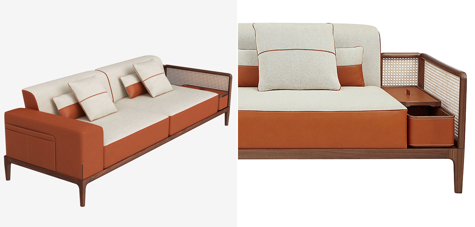 Диван Rattan Armrest Sofa Terracotta Диван Rattan Armrest Sofa Terracotta - Loft-Concept в Рязани
