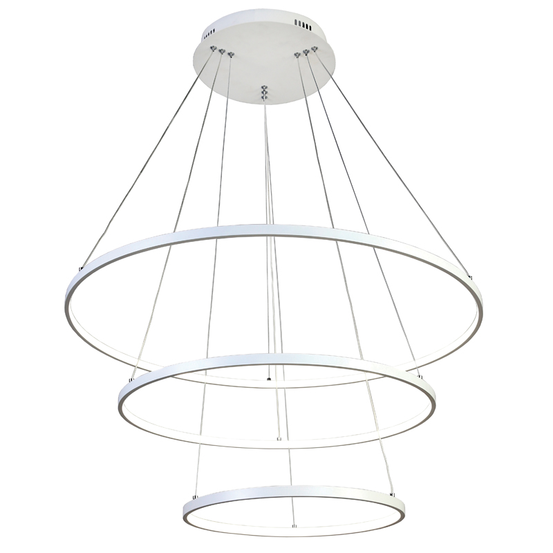 Люстра Ring Horizontal Trio white 80+60+40 Белый Люстра Ring Horizontal Trio white 80+60+40 Белый в Рязани | Loft Concept
