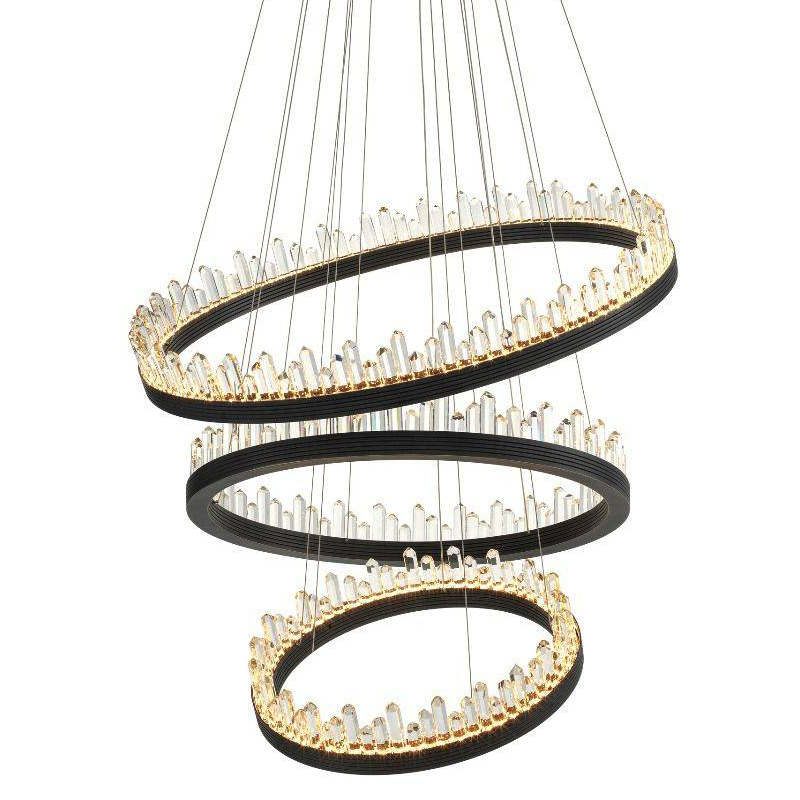 Люстра Eichholtz Chandelier Randall Темная бронза Прозрачный (Transparent) Люстра Eichholtz Chandelier Randall Темная бронза Прозрачный (Transparent) в Рязани | Loft Concept