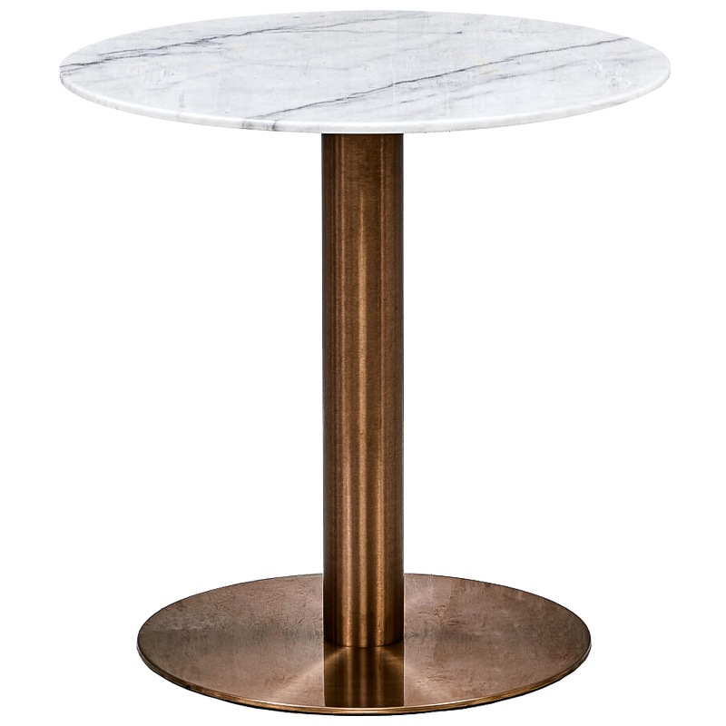 Обеденный стол Modesto Dinner Table Copper Белый Медь Обеденный стол Modesto Dinner Table Copper Белый Медь в Рязани | Loft Concept