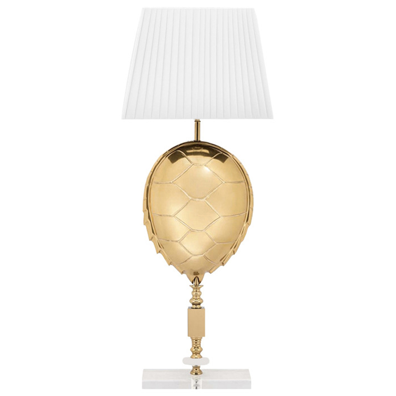 Настольная Лампа Table Lamp Turtle Белый Глянцевое золото Настольная Лампа Table Lamp Turtle Белый Глянцевое золото в Рязани | Loft Concept