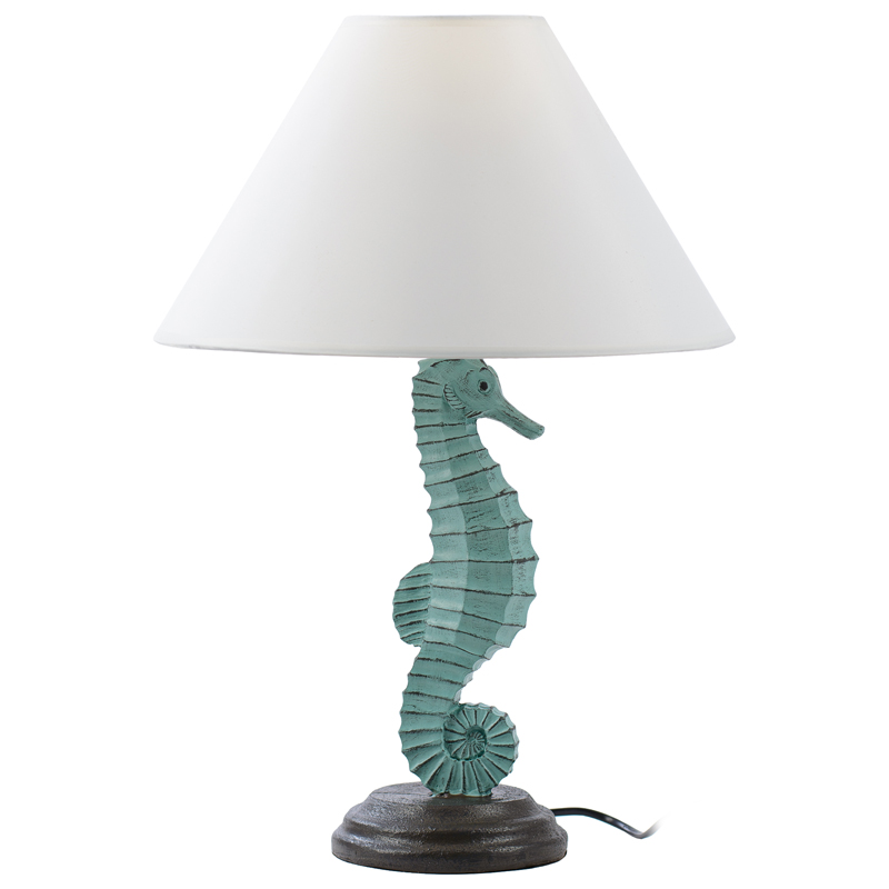 Настольная лампа Sea Horse Table Lamp Голубой пастельный Белый Настольная лампа Sea Horse Table Lamp Голубой пастельный Белый в Рязани | Loft Concept