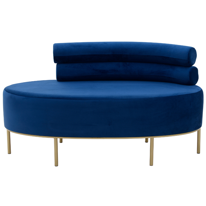 Кушетка Fening Lounge Sapphire Blue Сапфирово-синий Золотой в Рязани | Loft Concept 