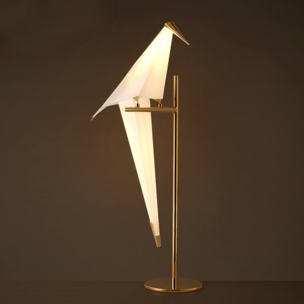 Настольная лампа Origami Bird Table Lamp Золотой Бежево-серый Настольная лампа Origami Bird Table Lamp Золотой Бежево-серый в Рязани | Loft Concept