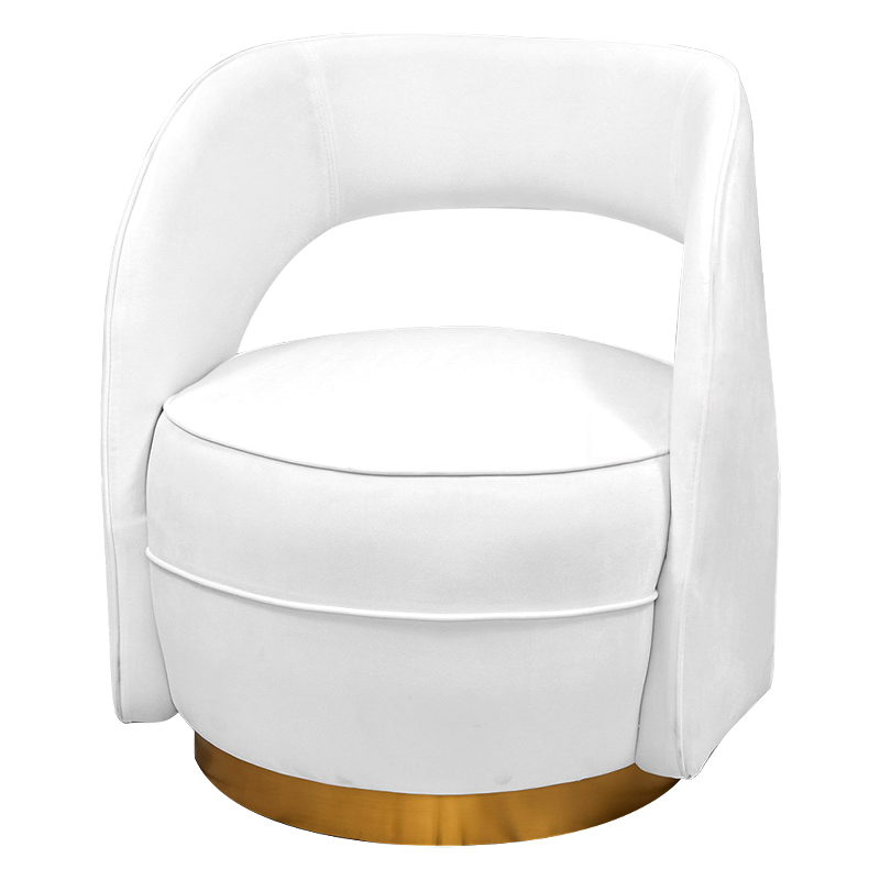Кресло Arlo Armchair Белый Золотой Кресло Arlo Armchair Белый Золотой в Рязани | Loft Concept