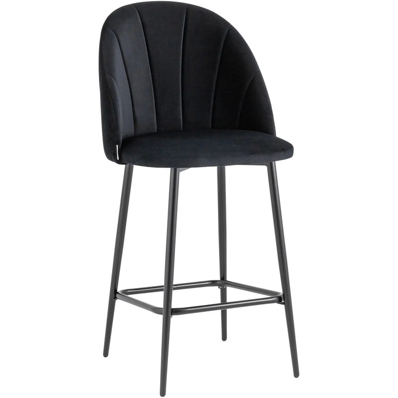 Барный Стул Balsari S Chair Черный Велюр Черный Барный Стул Balsari S Chair Черный Велюр Черный в Рязани | Loft Concept