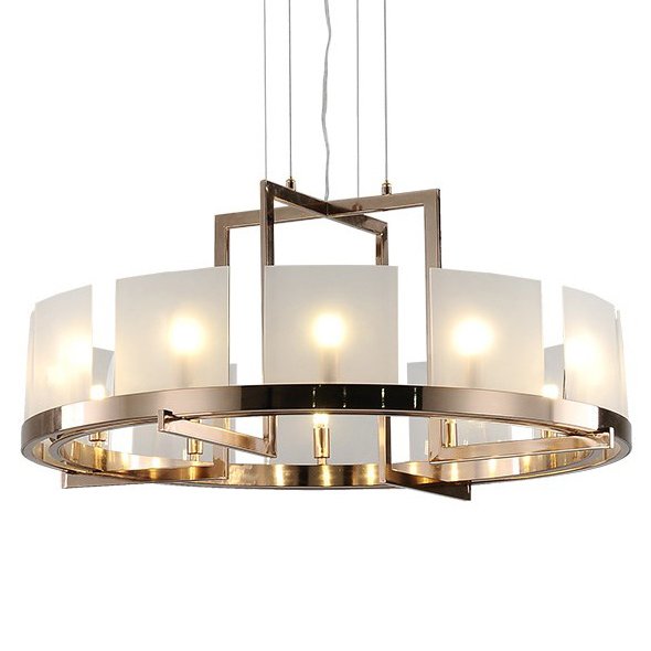 Люстра Powell and bonnell Halo Chandelier Белый Розовое золото Люстра Powell and bonnell Halo Chandelier Белый Розовое золото в Рязани | Loft Concept