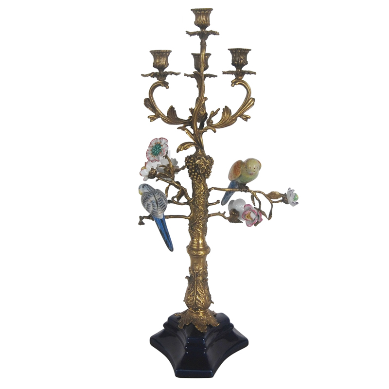 Подсвечник Parrots on a Bronze Tree Candlestick Бронза Мульти Подсвечник Parrots on a Bronze Tree Candlestick Бронза Мульти в Рязани | Loft Concept