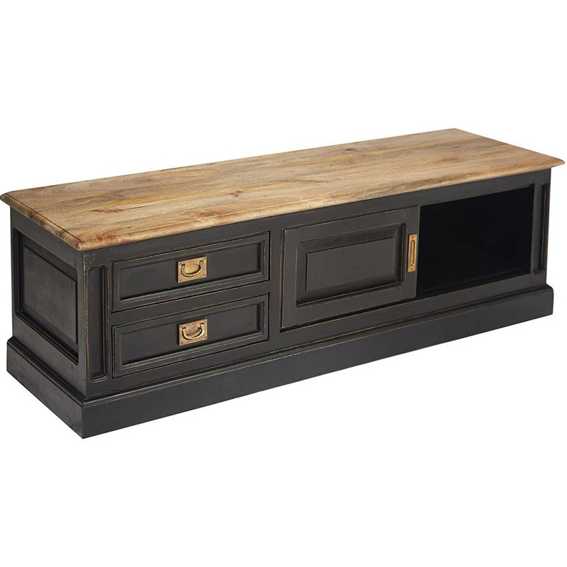 TV-тумба Provence Sylvie TV-stand Черный Древесина TV-тумба Provence Sylvie TV-stand Черный Древесина в Рязани | Loft Concept