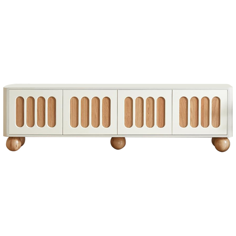 ТВ-тумба Neha Wooden Forms TV Stand Молочный Древесина ТВ-тумба Neha Wooden Forms TV Stand Молочный Древесина в Рязани | Loft Concept