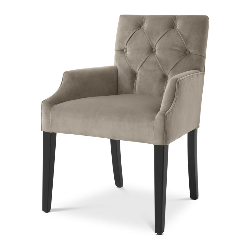 Стул Eichholtz DINING CHAIR ATENA WITH ARM Серый Стул Eichholtz DINING CHAIR ATENA WITH ARM Серый в Рязани | Loft Concept