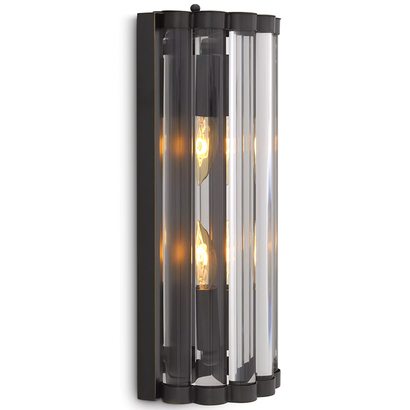 Бра Eichholtz Wall Lamp Amalfi S Bronze Темная бронза Прозрачное Стекло Бра Eichholtz Wall Lamp Amalfi S Bronze Темная бронза Прозрачное Стекло в Рязани | Loft Concept