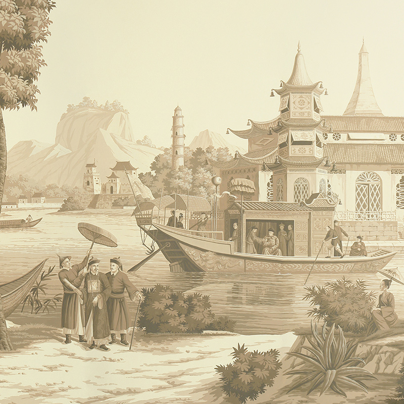 Обои ручная роспись Procession Chinoise Sepia on scenic paper Обои ручная роспись Procession Chinoise Sepia on scenic paper в Рязани | Loft Concept