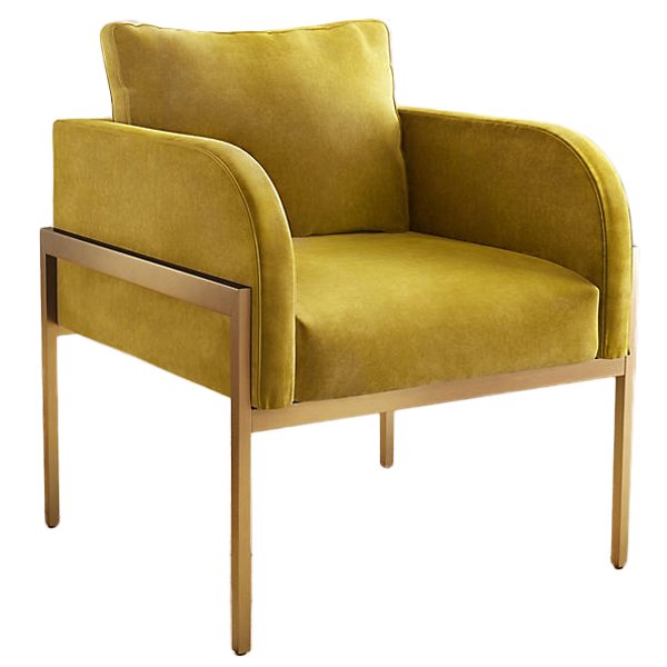 Кресло Velvet Ardmore Chair Золотой Голубой Кресло Velvet Ardmore Chair Золотой Голубой в Рязани | Loft Concept