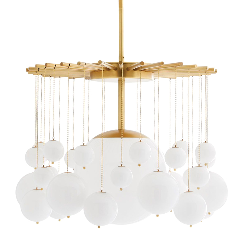 Люстра Arteriors MIRA CHANDELIER Золотой Белый Люстра Arteriors MIRA CHANDELIER Золотой Белый в Рязани | Loft Concept