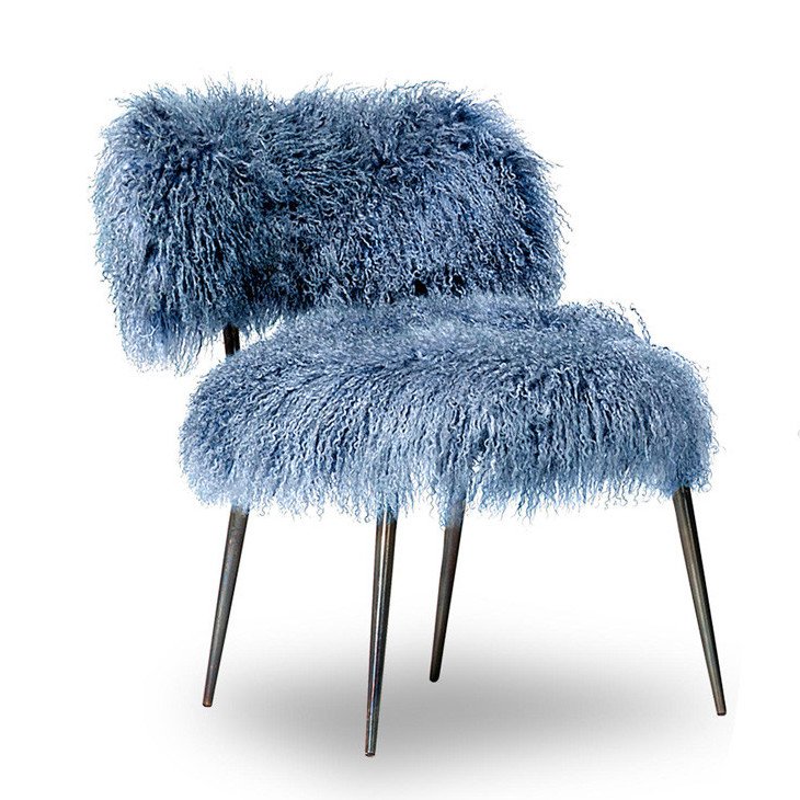Стул Baxter Nepal Fauteuil Сапфирово-синий Темная бронза Стул Baxter Nepal Fauteuil Сапфирово-синий Темная бронза в Рязани | Loft Concept
