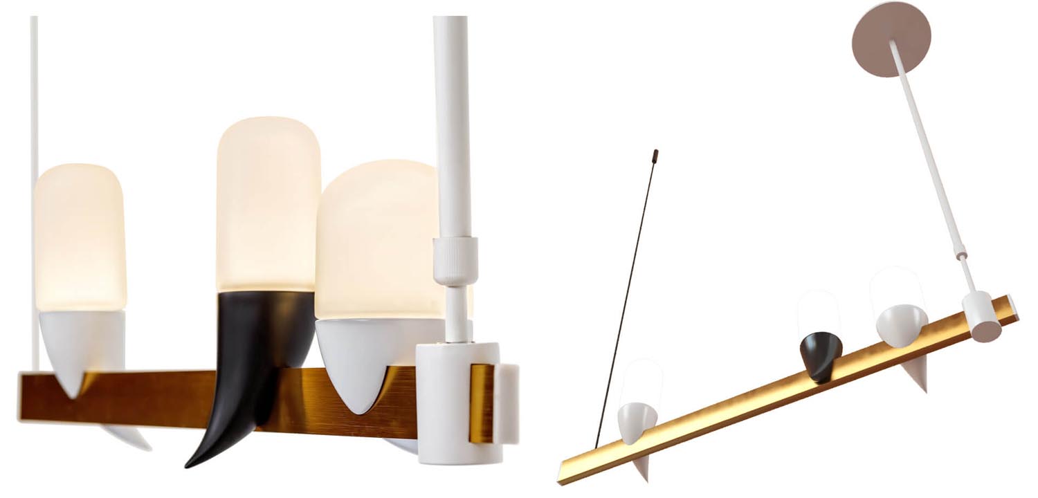 Люстра Ebenezer Chandelier Linear white 60 - фото