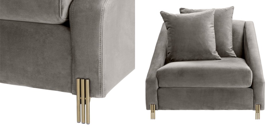 Кресло Eichholtz Chair Candice grey Кресло Eichholtz Chair Candice grey - Loft-Concept в Рязани