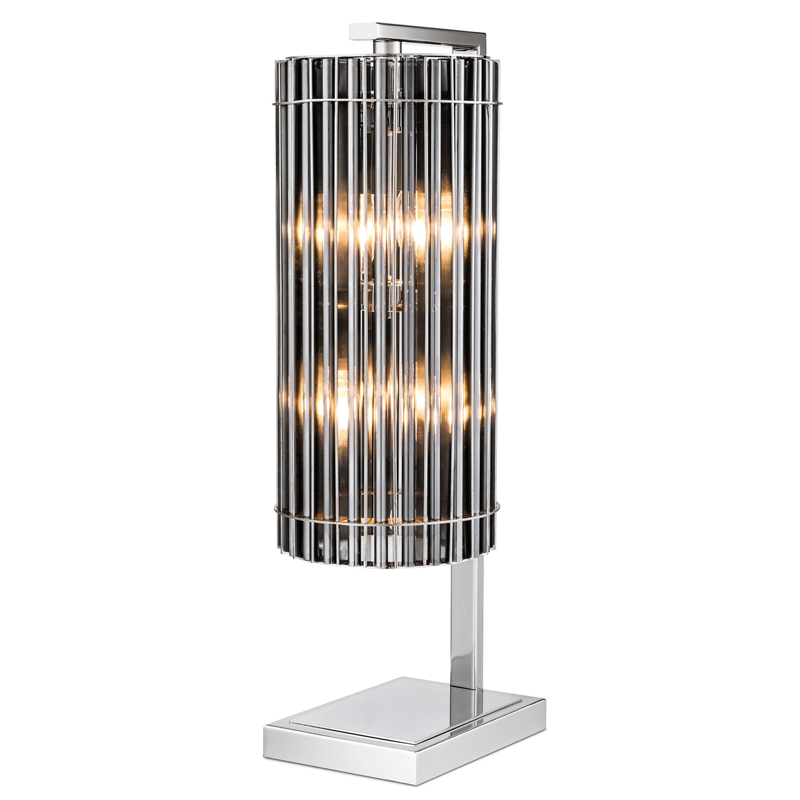 Настольная лампа Eichholtz Table Lamp Pimlico Nickel Никель Стекло Смок Настольная лампа Eichholtz Table Lamp Pimlico Nickel Никель Стекло Смок в Рязани | Loft Concept