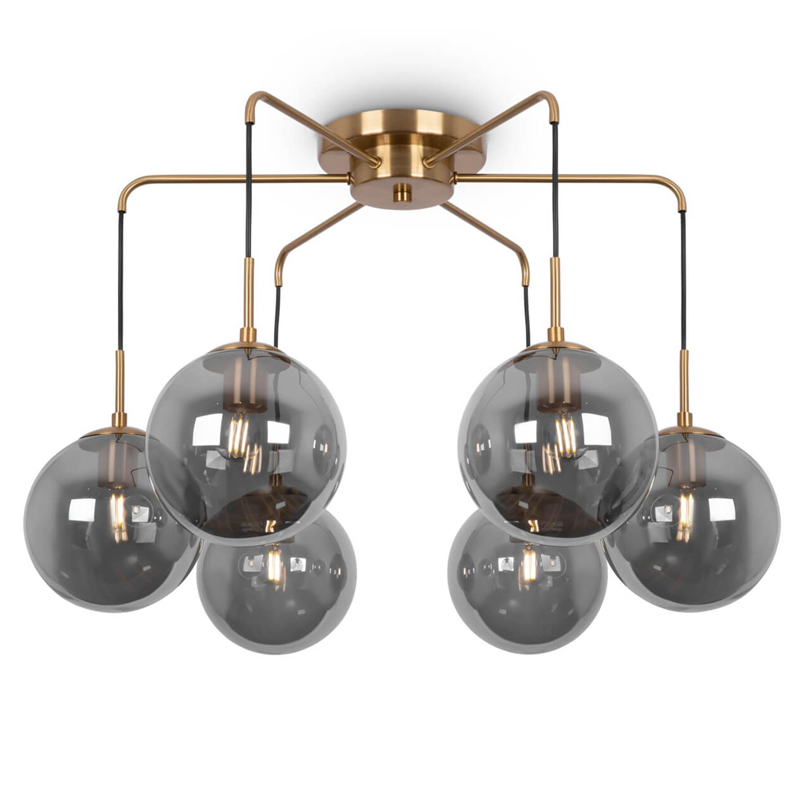 Потолочная люстра Benigno Chandelier Золотой Прозрачный (Transparent) Черный Потолочная люстра Benigno Chandelier Золотой Прозрачный (Transparent) Черный в Рязани | Loft Concept