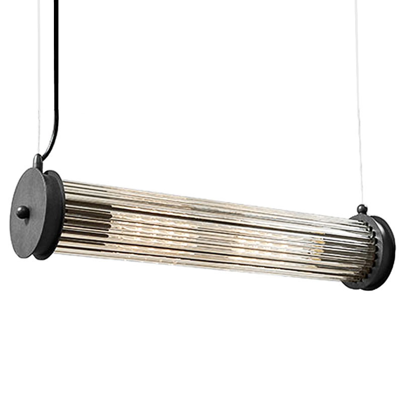 Подвесной светильник Glass TUBE Pendant Black Черный Прозрачный Подвесной светильник Glass TUBE Pendant Black Черный Прозрачный в Рязани | Loft Concept
