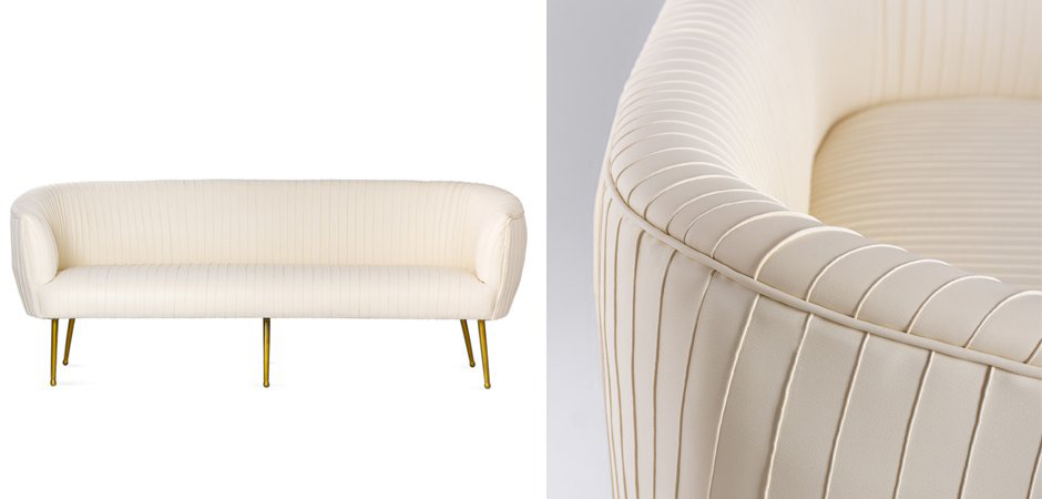 Софа Souffle Settee Leather ivory leather Софа Souffle Settee Leather ivory leather - Loft-Concept в Рязани