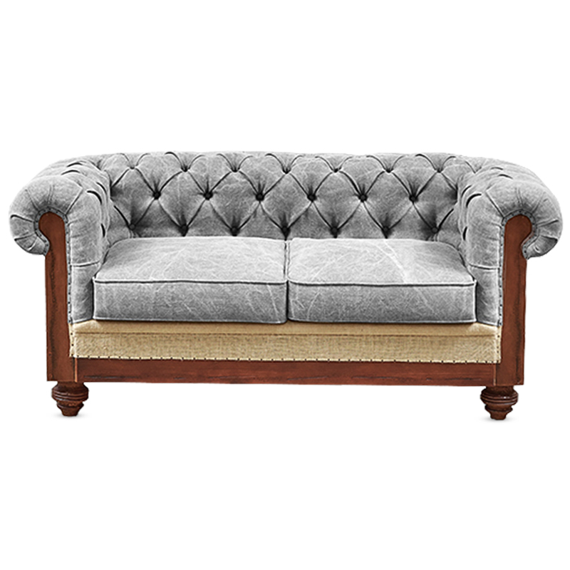 Диван Deconstructed Chesterfield Sofa double Gray Коричневый Бежево-серый Серый Диван Deconstructed Chesterfield Sofa double Gray Коричневый Бежево-серый Серый в Рязани | Loft Concept