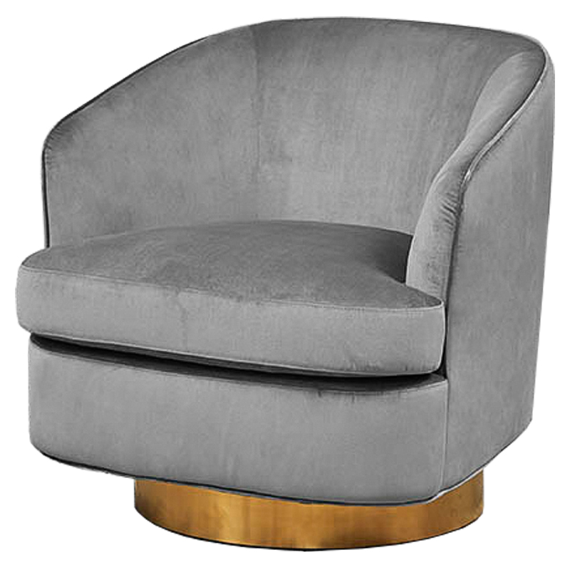 Кресло Stardust Armchair Grey Серый Латунь в Рязани | Loft Concept 