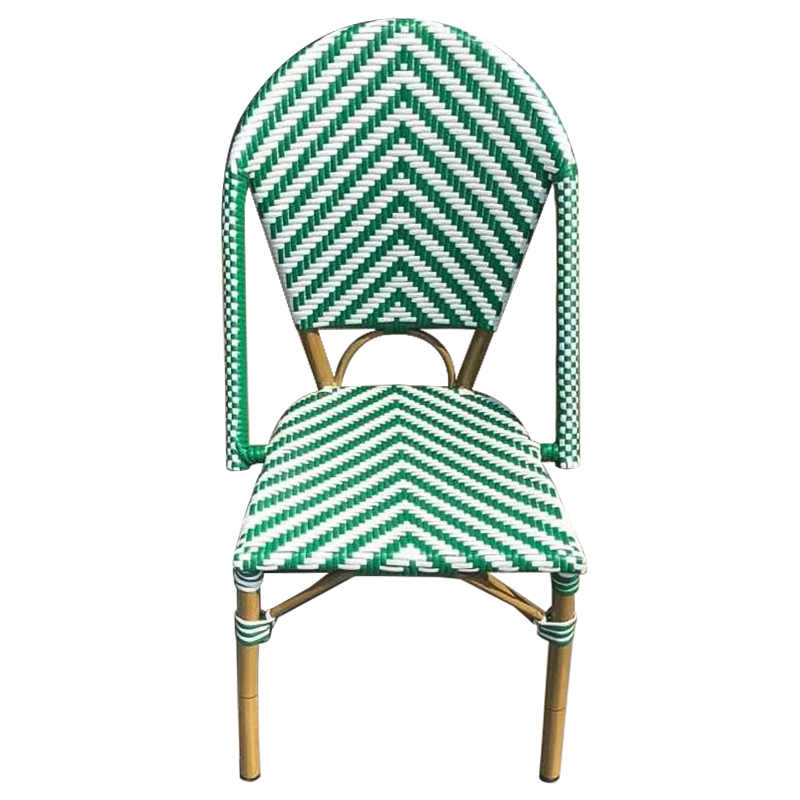 Стул ротанг Wicker Jerome Rattan Chair Green Зеленый Белый Древесина в Рязани | Loft Concept 