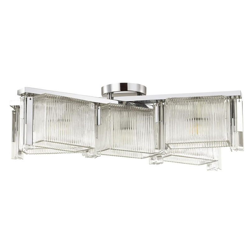 Люстра Madelen Chrome Chandelier 5 Хром Прозрачный (Transparent) в Рязани | Loft Concept 