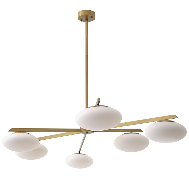 Люстра Eichholtz Chandelier Evergreen L Латунь Белый Люстра Eichholtz Chandelier Evergreen L Латунь Белый в Рязани | Loft Concept