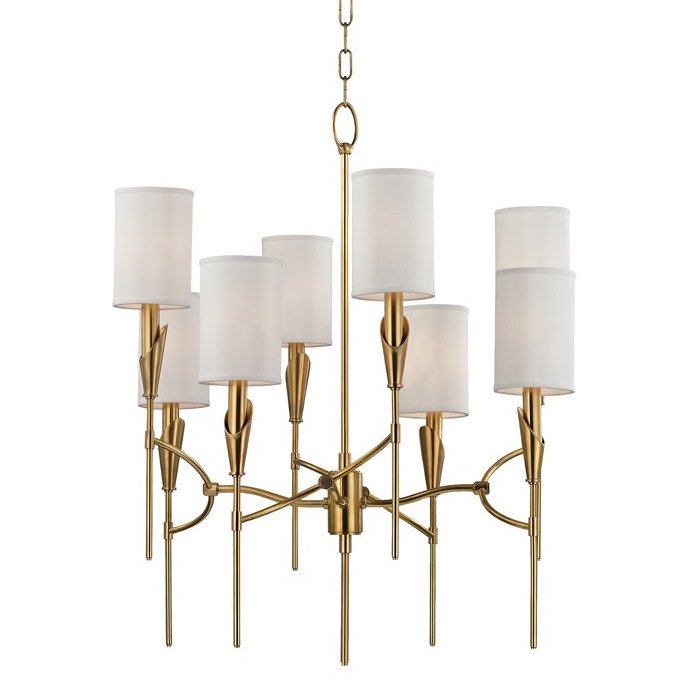 Люстра TATE Chandelier 1304-AGB Латунь Белый Люстра TATE Chandelier 1304-AGB Латунь Белый в Рязани | Loft Concept