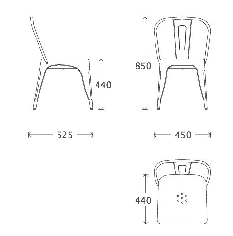 Кухонный стул Tolix Chair Кухонный стул Tolix Chair в Рязани