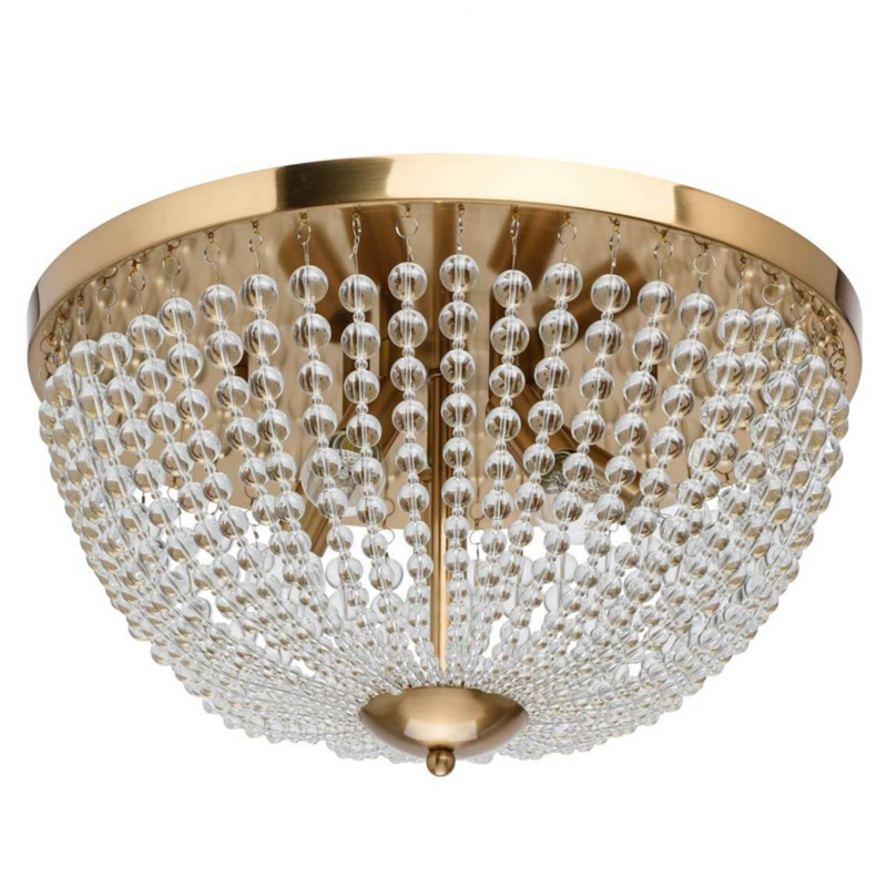 Потолочный светильник Virginia Clear Beads ceiling Gold S Золотой Прозрачное Стекло Потолочный светильник Virginia Clear Beads ceiling Gold S Золотой Прозрачное Стекло в Рязани | Loft Concept