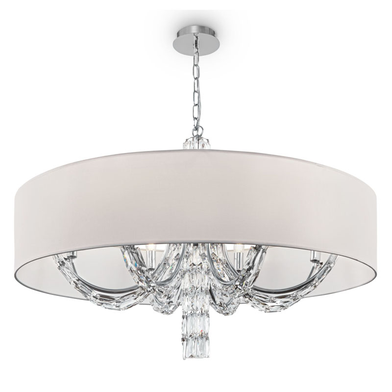 Люстра Damiana Chandelier 88 Белый Хром Люстра Damiana Chandelier 88 Белый Хром в Рязани | Loft Concept