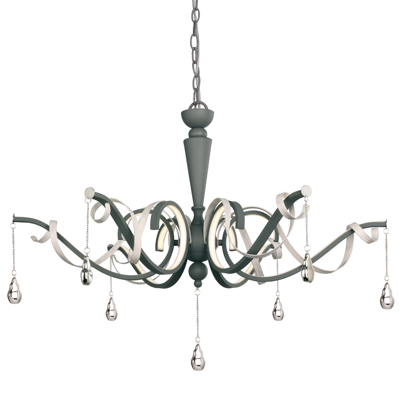Люстра Morris Chandelier black Черный Хром Белый винтажная патина Люстра Morris Chandelier black Черный Хром Белый винтажная патина в Рязани | Loft Concept