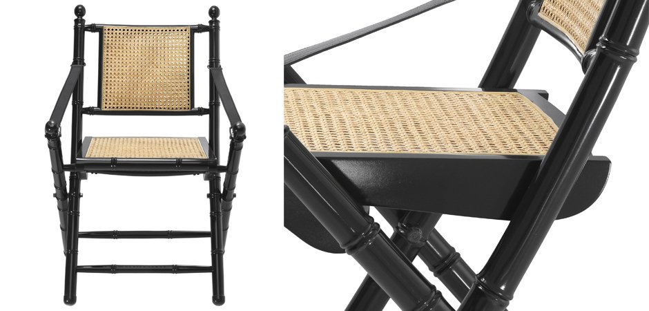 Стул Eichholtz Folding Chair Bolsena Black Стул Eichholtz Folding Chair Bolsena Black - Loft-Concept в Рязани
