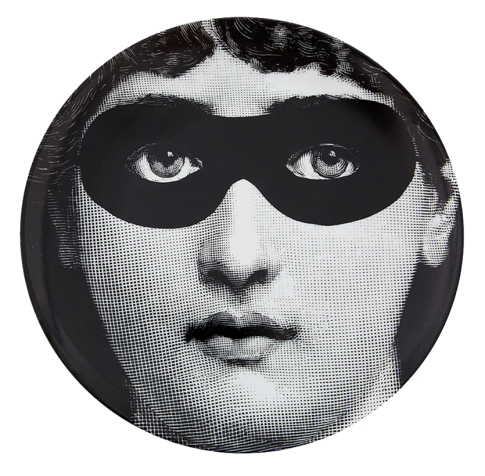 Декоративная тарелка Fornasetti 022 Черный Декоративная тарелка Fornasetti 022 Черный в Рязани | Loft Concept